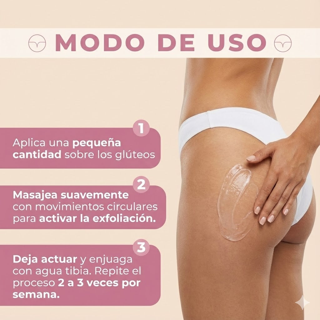 Gluwen - Gel de Glúteos 2 en 1: Anti-Foliculitis y Efecto Aclarante